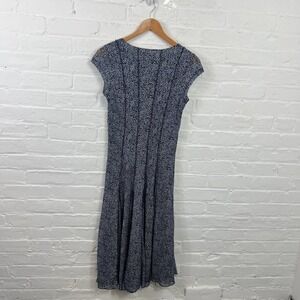 Coldwater Creek Women's V-Neck Floral A-Line, Maxi Dresses Short Sleeve Size 6